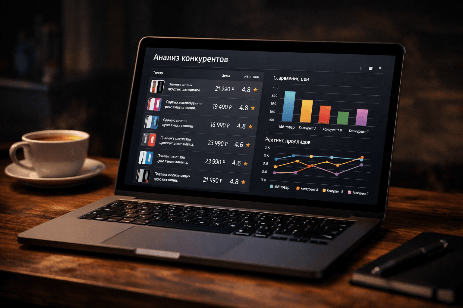Анализ конкурентов на Ozon с AI: нахожу слабые места и расту в нише