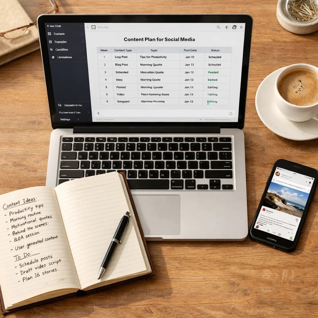 Контент-план с AI за 10 минут: генерирую 30 тем для любой ниши