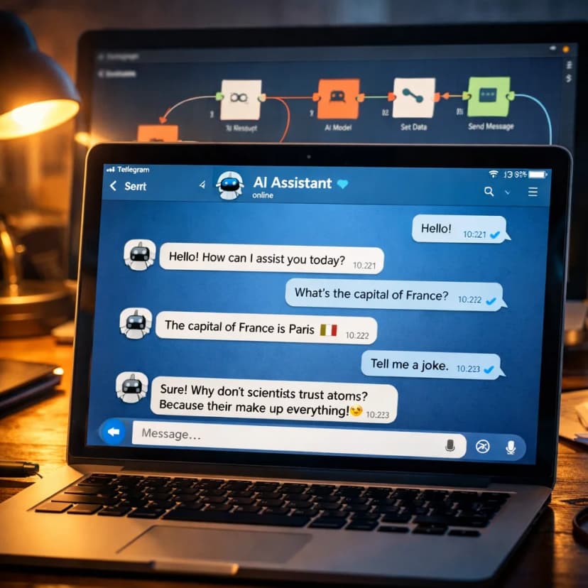 Telegram-бот с AI за 30 минут: пошагово без кода [гайд 2026]